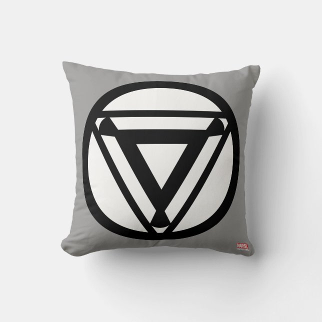 Iron Man Arc Reactor Icon Throw Pillow (Front)