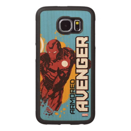 Iron Man Armored Avenger Graphic Carved Wood Samsung Galaxy S6 Case