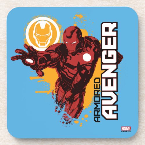 Iron Man Armored Avenger Graphic Drink Coaster