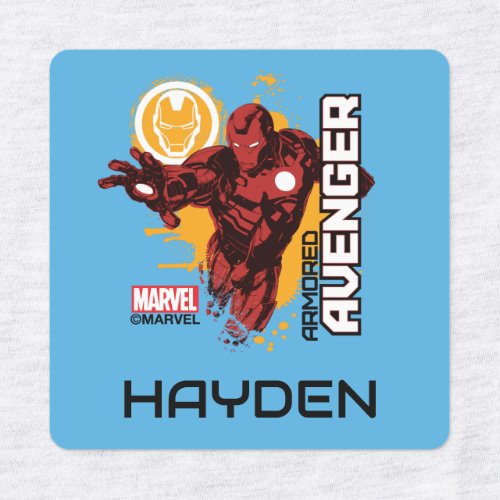 Iron Man Armored Avenger Graphic Kids Labels