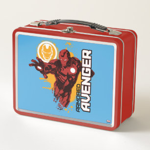 Iron Man Armored Avenger Graphic Metal Lunch Box