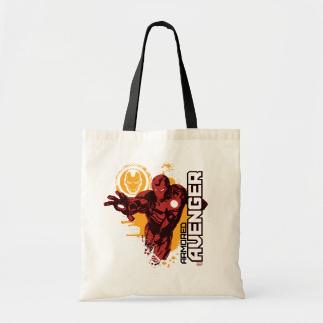 Iron Man Armored Avenger Graphic Tote Bag (Front)