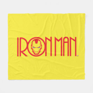 Iron Man Art Deco Name Fleece Blanket