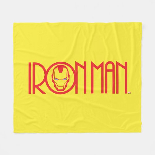 Iron Man Art Deco Name Fleece Blanket