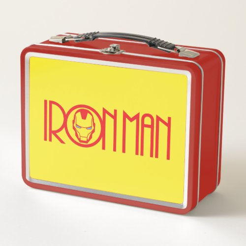 Iron Man Art Deco Name Metal Lunch Box