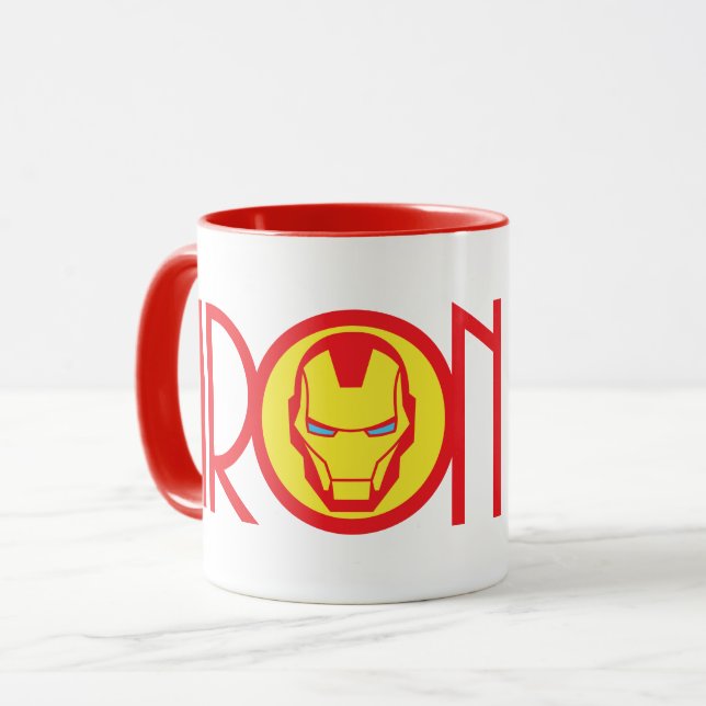 Iron Man Art Deco Name Mug (Front Left)