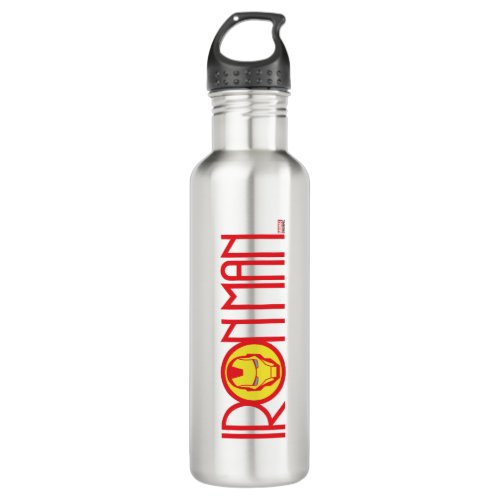 Iron Man Art Deco Name Stainless Steel Water Bottle