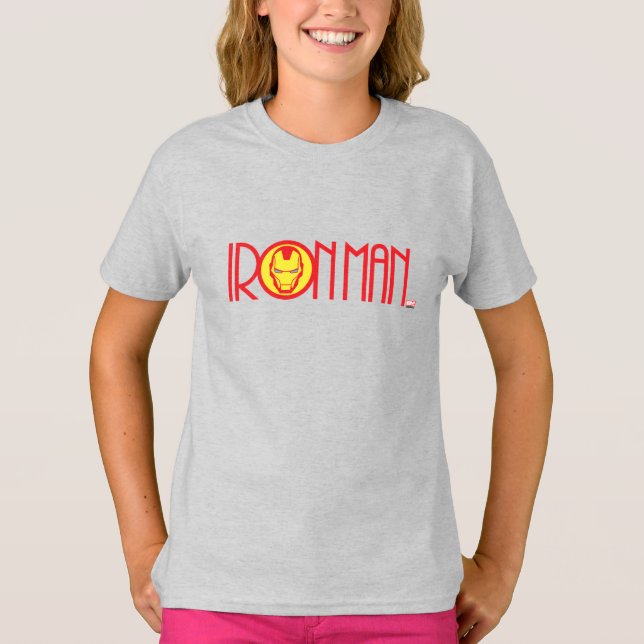 Iron Man Art Deco Name T-Shirt (Front)