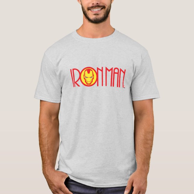 Iron Man Art Deco Name T-Shirt (Front)