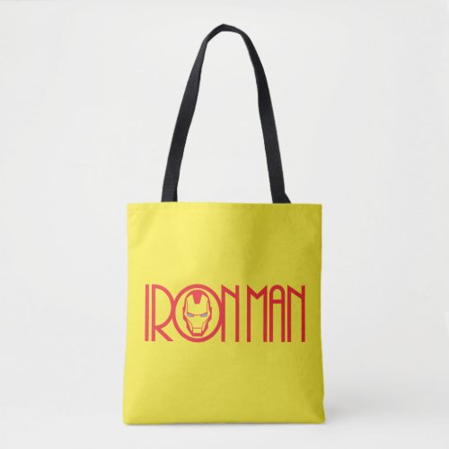Iron Man Art Deco Name Tote Bag
