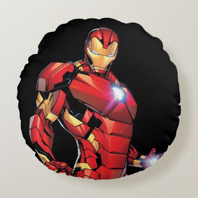 Iron Man Assemble Round Pillow (Front)