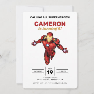 Iron Man Birthday Invitation