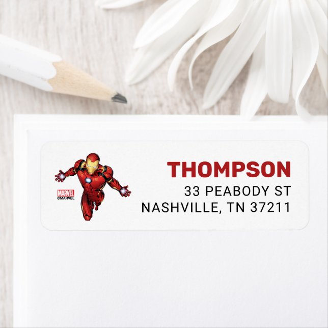 Iron Man Birthday Label (Insitu)