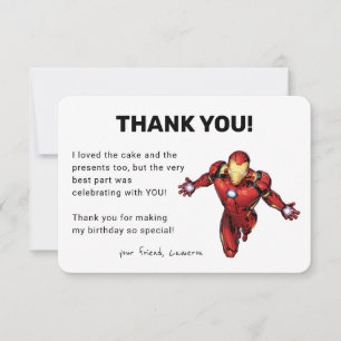 Iron Man Birthday Thank You Invitation
