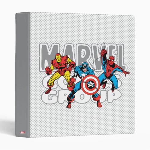 Iron Man Captain America Spider_Man Comics Group 3 Ring Binder