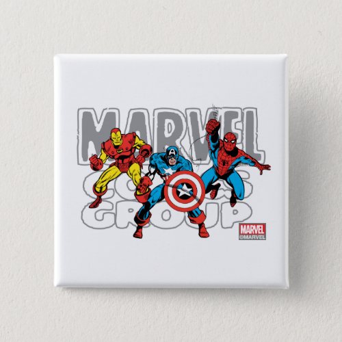 Iron Man Captain America Spider_Man Comics Group Button