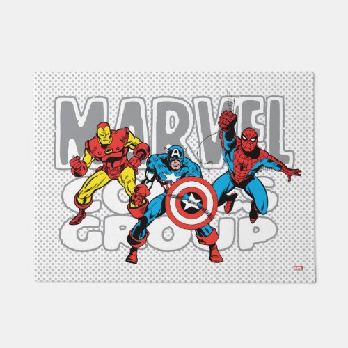 Iron Man Captain America Spider_Man Comics Group Doormat