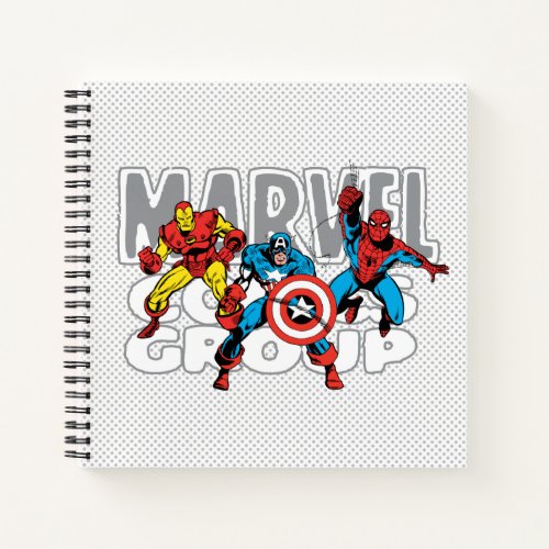 Iron Man Captain America Spider_Man Comics Group Notebook