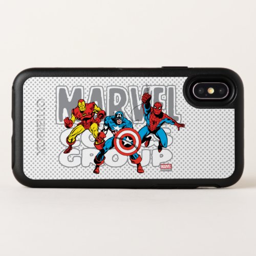 Iron Man Captain America Spider_Man Comics Group OtterBox Symmetry iPhone X Case