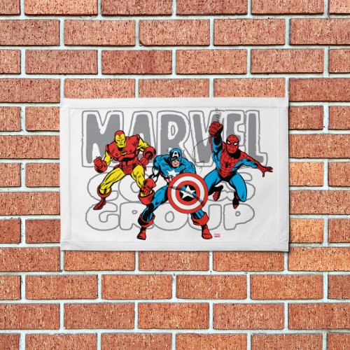 Iron Man Captain America Spider_Man Comics Group Pennant