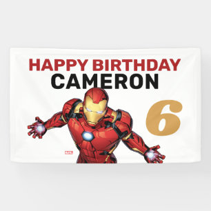 Iron Man Chalkboard Birthday Banner