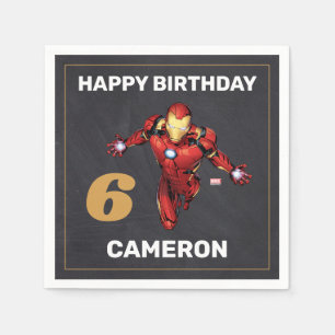 Iron Man Chalkboard Birthday Napkins
