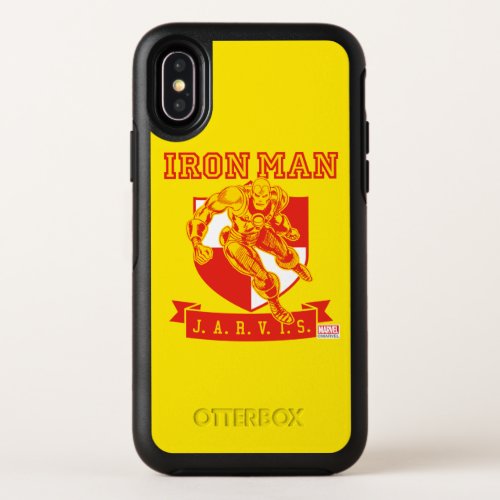 Iron Man Collegiate JARVIS Badge OtterBox Symmetry iPhone X Case