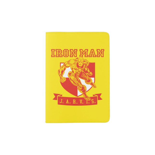 Iron Man Collegiate JARVIS Badge Passport Holder (Front)