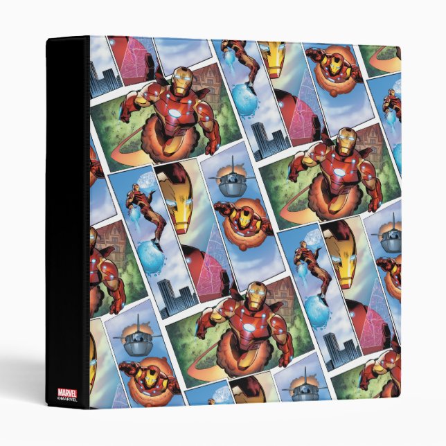 Iron Man Comic Panels Binder (Front/Spine)