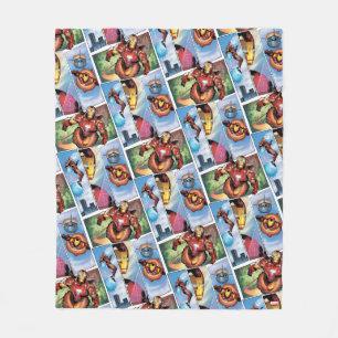 Iron Man Comic Panels Fleece Blanket