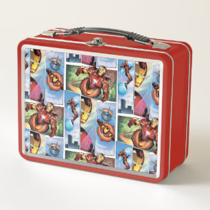 Iron Man Comic Panels Metal Lunch Box