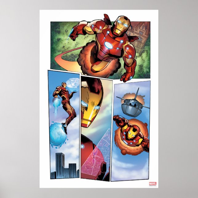Iron Man Comic Panels Poster (Front)
