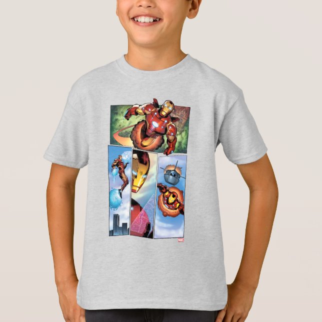Iron Man Comic Panels T-Shirt (Front)
