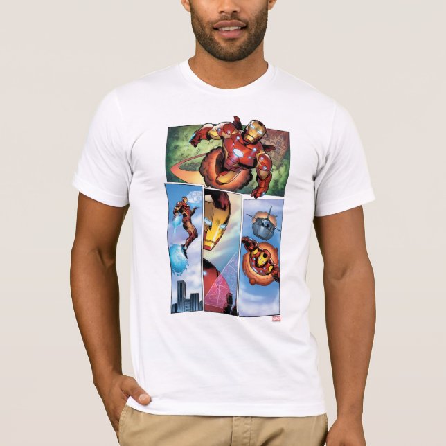 Iron Man Comic Panels T-Shirt (Front)