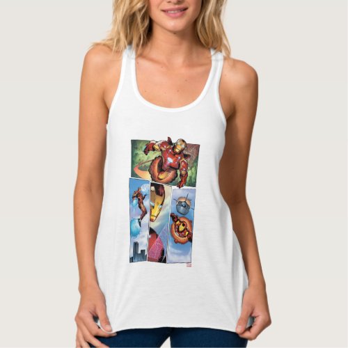 Iron Man Comic Panels Tank Top