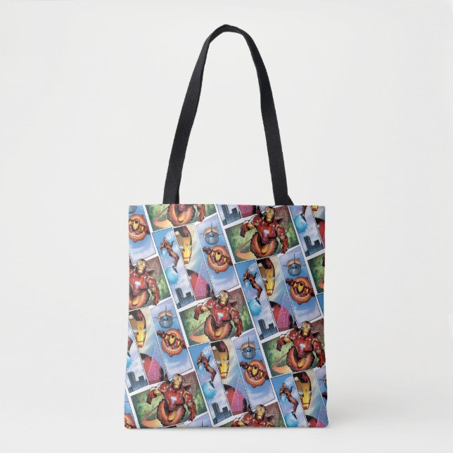 Iron Man Comic Panels Tote Bag (Front)