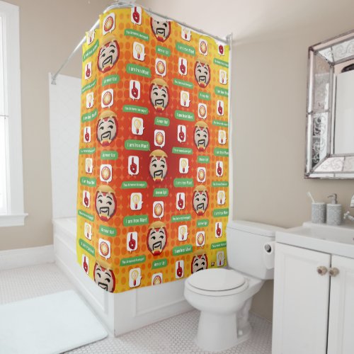 Iron Man Emoji Shower Curtain