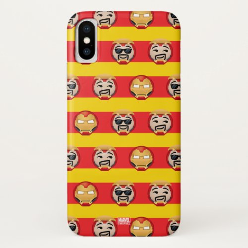 Iron Man Emoji Stripe Pattern iPhone X Case