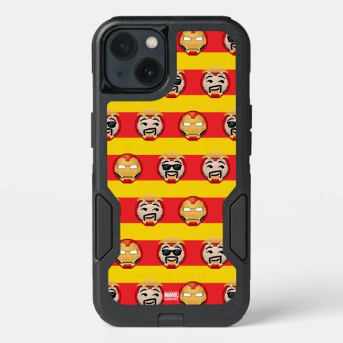 Iron Man Emoji Stripe Pattern iPhone 13 Case