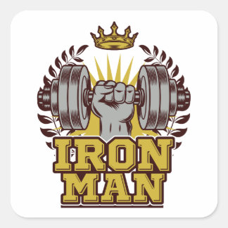 Iron Man Fitness Bodybuilder Sticker