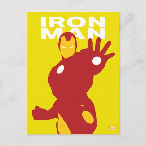 Iron Man Flat Color Character Art Postcard