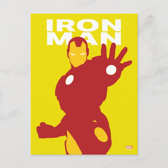 Iron Man Flat Color Character Art Postcard (Front)