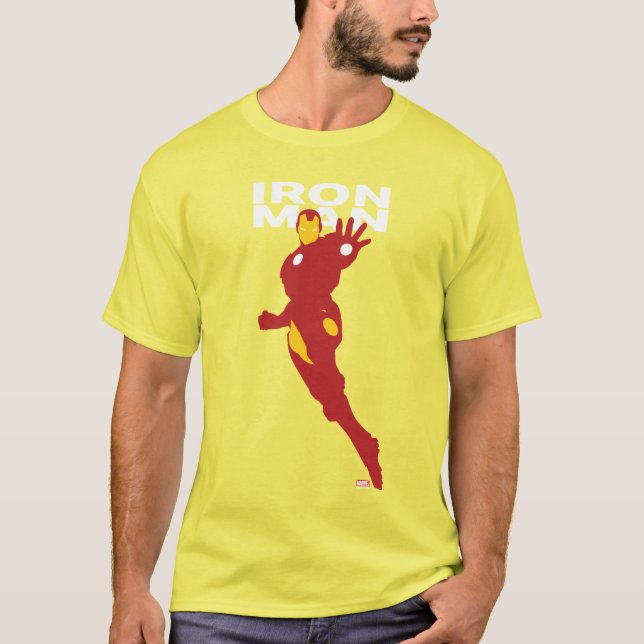 Iron Man Flat Color Character Art T-Shirt (Front)