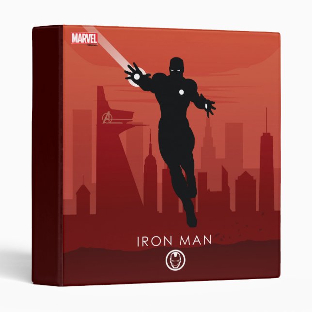 Iron Man Heroic Silhouette 3 Ring Binder (Front/Spine)