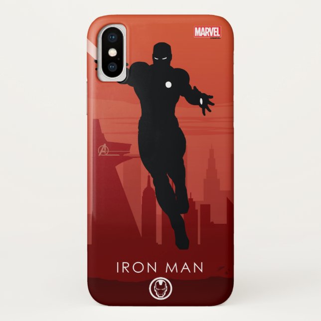 Iron Man Heroic Silhouette Case-Mate iPhone Case (Back)