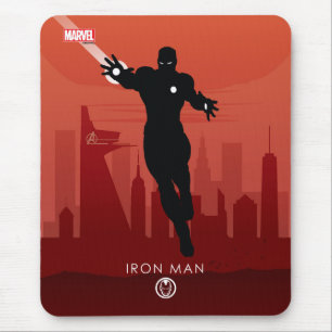 Iron Man Heroic Silhouette Mouse Pad