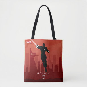 Iron Man Heroic Silhouette Tote Bag