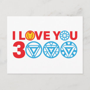 Iron Man I Love You 3000 Postcard