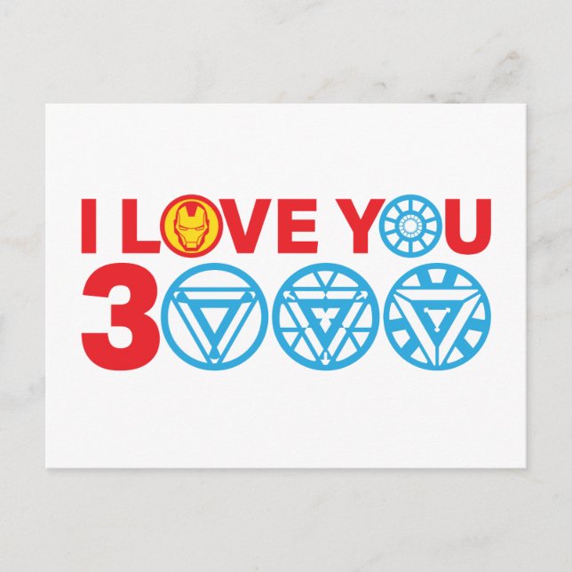Iron Man | I Love You 3000 Postcard (Front)