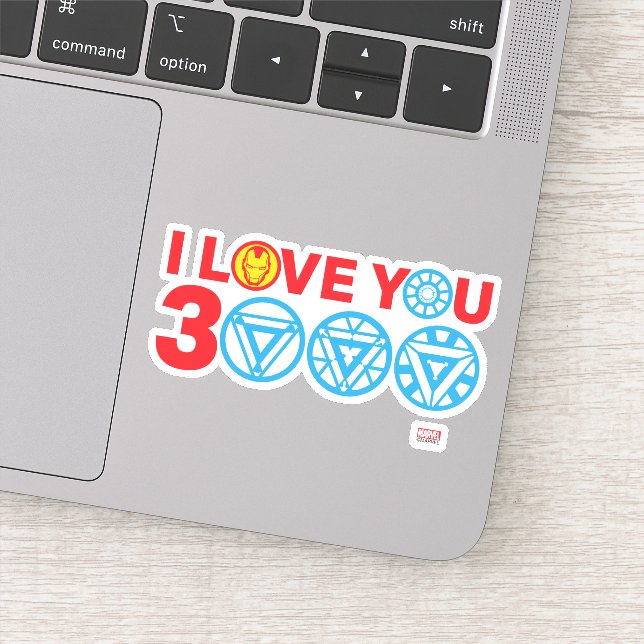 Iron Man | I Love You 3000 Sticker (Detail)